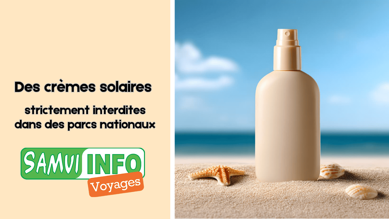 certaines cremes solaires interdites dans les parcs nationaux tels Ang Thong Marine Park
